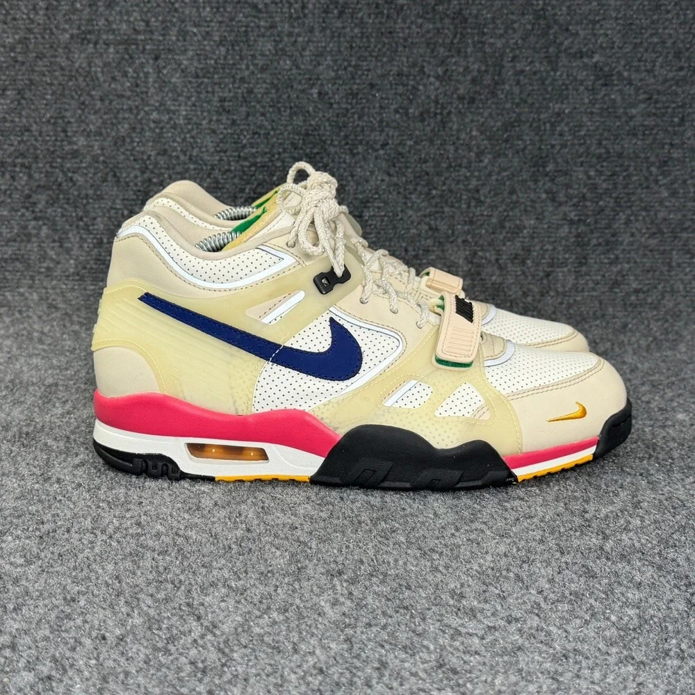 Nike Air Trainer 3 Saquon Barkley Shoes Men's 9 Tan Blue Retro Athletic Sneakers